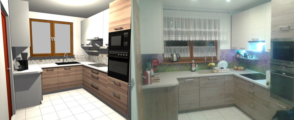 Realizacja kuchni - panoramiczny widok